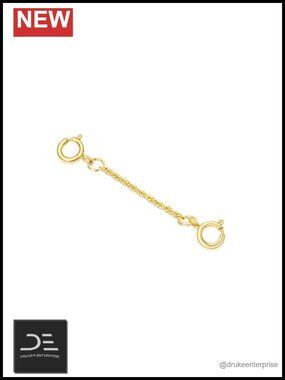 10k Real Gold Necklace Extender Chain Durable Removable Adjustable for Necklace